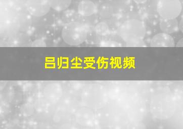 吕归尘受伤视频