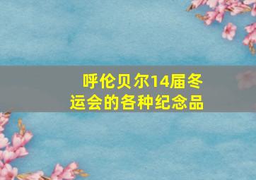 呼伦贝尔14届冬运会的各种纪念品