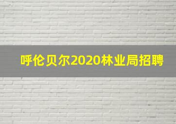 呼伦贝尔2020林业局招聘