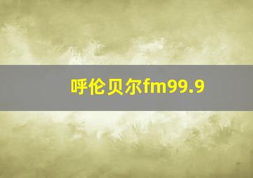 呼伦贝尔fm99.9