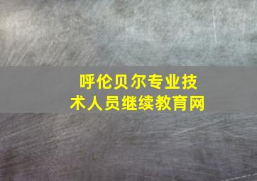 呼伦贝尔专业技术人员继续教育网