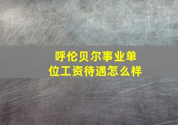 呼伦贝尔事业单位工资待遇怎么样