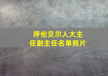 呼伦贝尔人大主任副主任名单照片