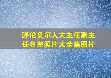 呼伦贝尔人大主任副主任名单照片大全集图片