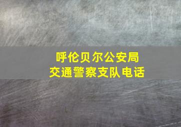 呼伦贝尔公安局交通警察支队电话