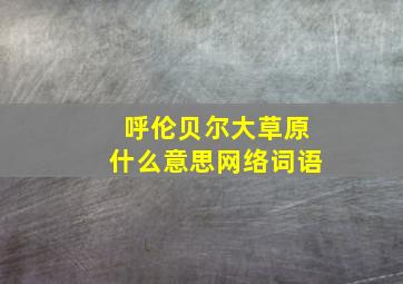 呼伦贝尔大草原什么意思网络词语