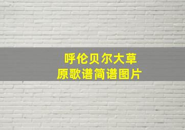 呼伦贝尔大草原歌谱简谱图片