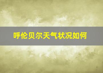 呼伦贝尔天气状况如何