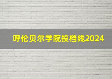 呼伦贝尔学院投档线2024