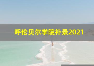 呼伦贝尔学院补录2021