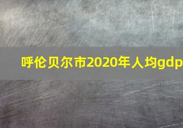 呼伦贝尔市2020年人均gdp