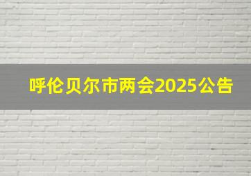 呼伦贝尔市两会2025公告