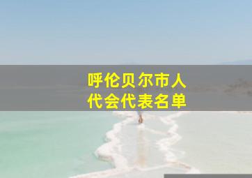 呼伦贝尔市人代会代表名单