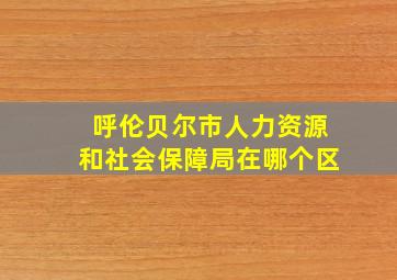 呼伦贝尔市人力资源和社会保障局在哪个区