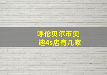 呼伦贝尔市奥迪4s店有几家