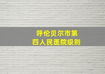 呼伦贝尔市第四人民医院级别