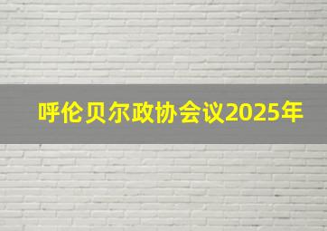 呼伦贝尔政协会议2025年