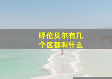 呼伦贝尔有几个区都叫什么