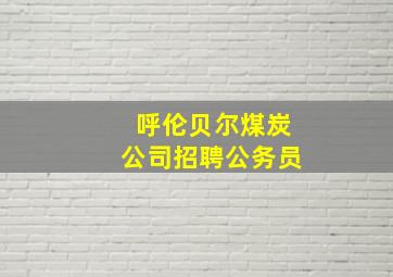 呼伦贝尔煤炭公司招聘公务员