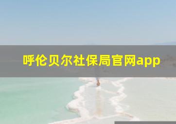 呼伦贝尔社保局官网app