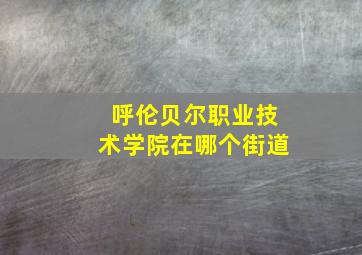 呼伦贝尔职业技术学院在哪个街道