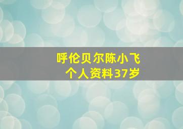 呼伦贝尔陈小飞个人资料37岁