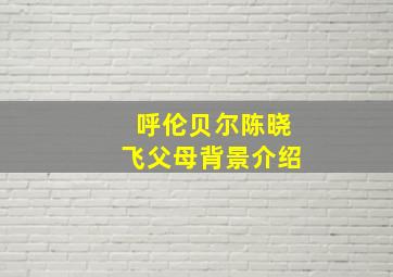 呼伦贝尔陈晓飞父母背景介绍