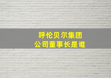 呼伦贝尔集团公司董事长是谁