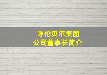 呼伦贝尔集团公司董事长简介