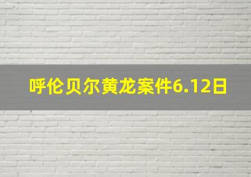 呼伦贝尔黄龙案件6.12日