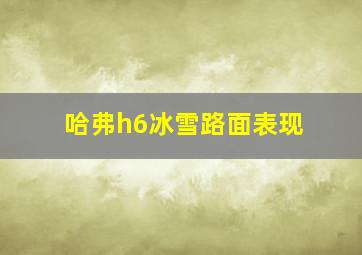 哈弗h6冰雪路面表现