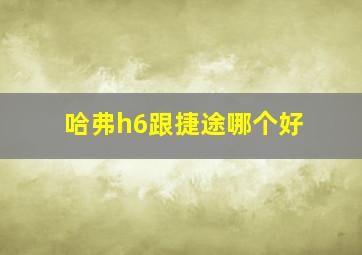 哈弗h6跟捷途哪个好