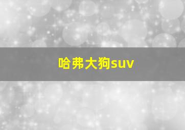 哈弗大狗suv