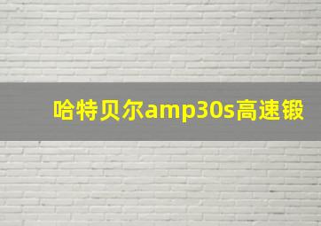 哈特贝尔amp30s高速锻