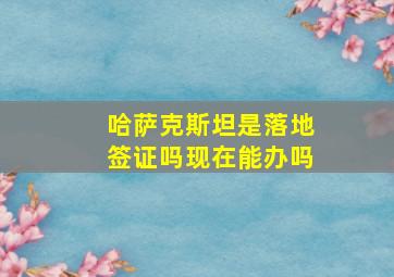 哈萨克斯坦是落地签证吗现在能办吗