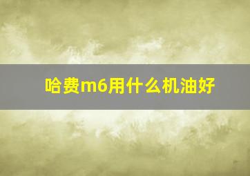 哈费m6用什么机油好