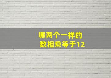 哪两个一样的数相乘等于12