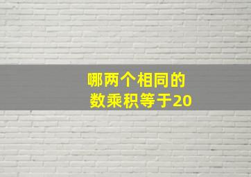 哪两个相同的数乘积等于20