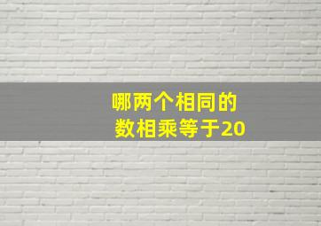 哪两个相同的数相乘等于20