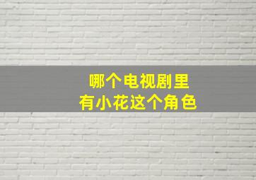 哪个电视剧里有小花这个角色