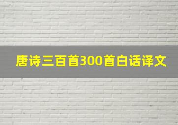 唐诗三百首300首白话译文