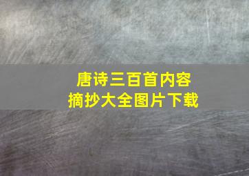 唐诗三百首内容摘抄大全图片下载