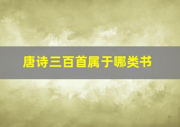 唐诗三百首属于哪类书