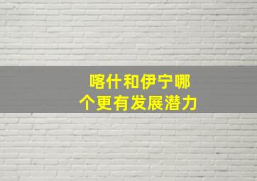 喀什和伊宁哪个更有发展潜力