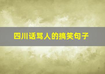 四川话骂人的搞笑句子