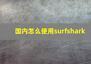 国内怎么使用surfshark