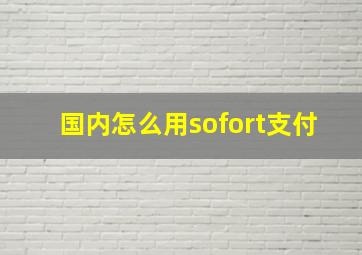 国内怎么用sofort支付