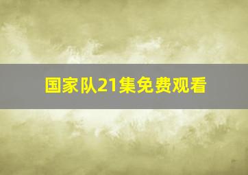 国家队21集免费观看