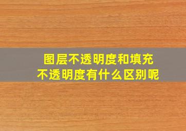 图层不透明度和填充不透明度有什么区别呢