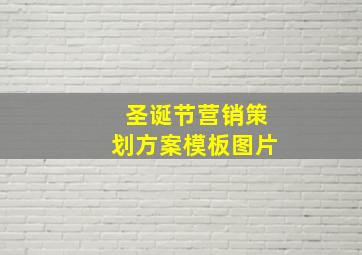 圣诞节营销策划方案模板图片